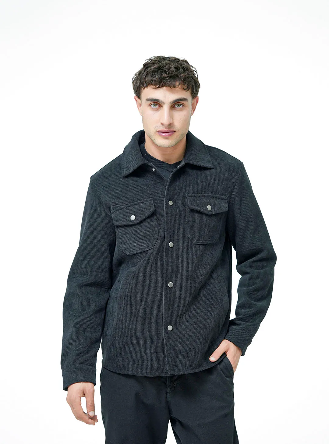 Blouson col chemise d.face